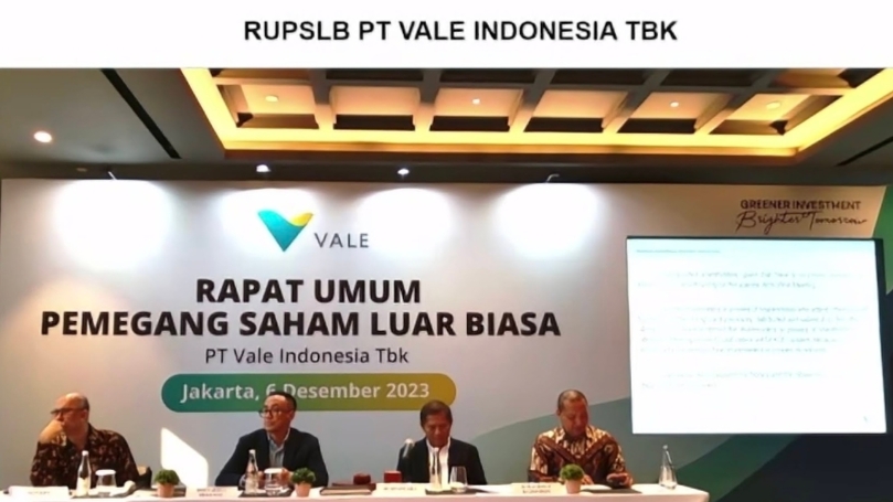 Rapat Umum Pemegang Saham Luar Biasa PT Vale Berikut Komposisi Terbaru