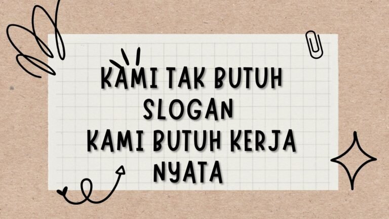 Kota Kendari Tak Butuh Slogan Ini Itu Guna Pencitraan, Kami Butuh Kerja Nyata