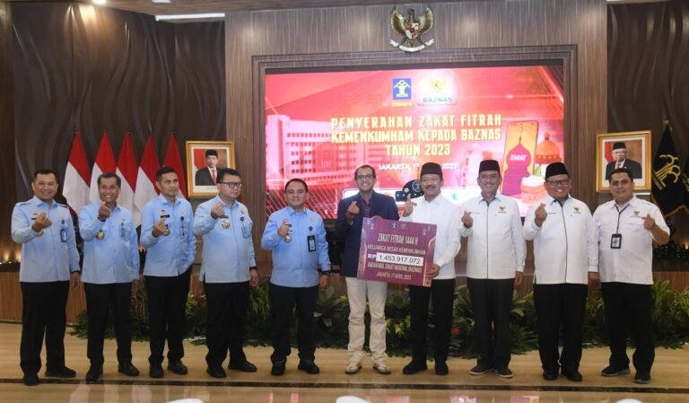 Bulan Ramadhan, Kemenkumham Salurkan Zakat 1,4 Miliar melalui Baznas