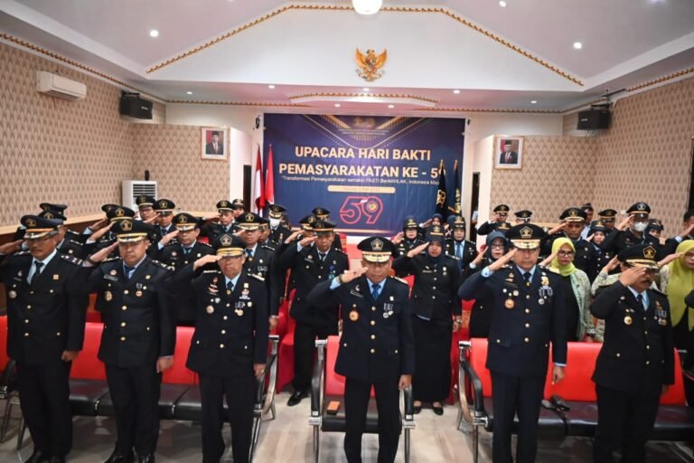 Kanwil Kemenkumham Sultra Ikuti Secara Virtual Upacara Peringatan Hari Bhakti Pemasyarakatan ke 59