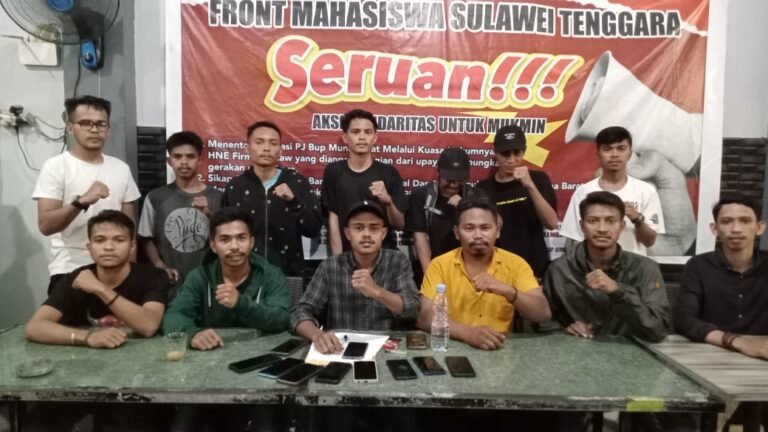 Disomasi Pj Bupati Mubar atas Kritiknya, Front Mahasiswa Sultra Beri Dukungan Terhadap Mukmin