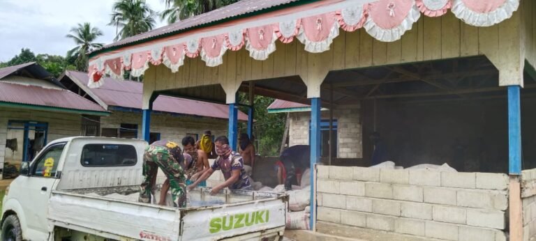 Sulitnya Transportasi, Tak Surutkan Semangat Satgas TMMD 116 Laonti