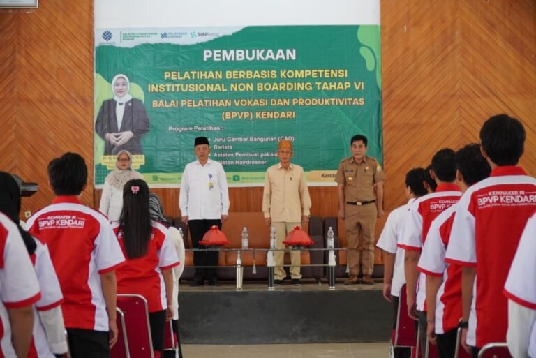 BPVP Kendari Buka Empat Program Pelatihan, Wagub Sultra Sebut Sebagai Langkah Peningkatan SDM