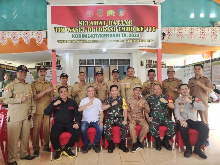 Tim Wasev Mabesad Tinjau Langsung Progres TMMD 116 Laonti Kodim 1417 Kendari