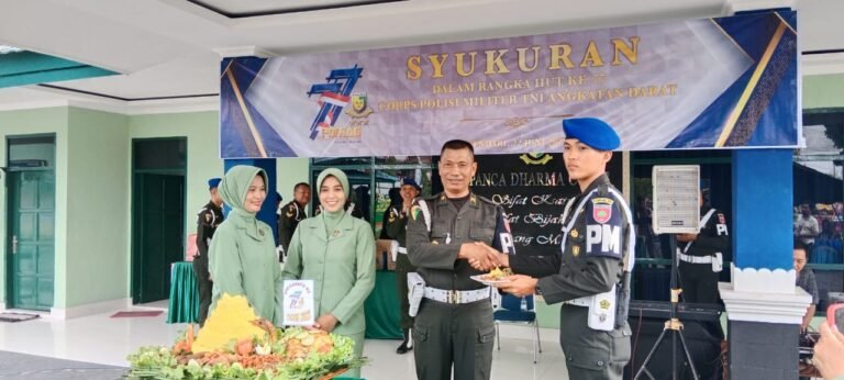 Peringati HUT ke 77 POMAD, Denpom XIV/3 Kendari Gelar Apel Corps dan Acara Syukuran