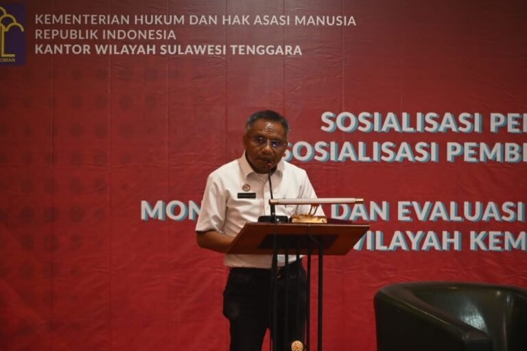 Kakanwil Kemenkumham Sultra Buka Kegiatan Monitoring dan Evaluasi Capaian Kinerja Semester I 2023
