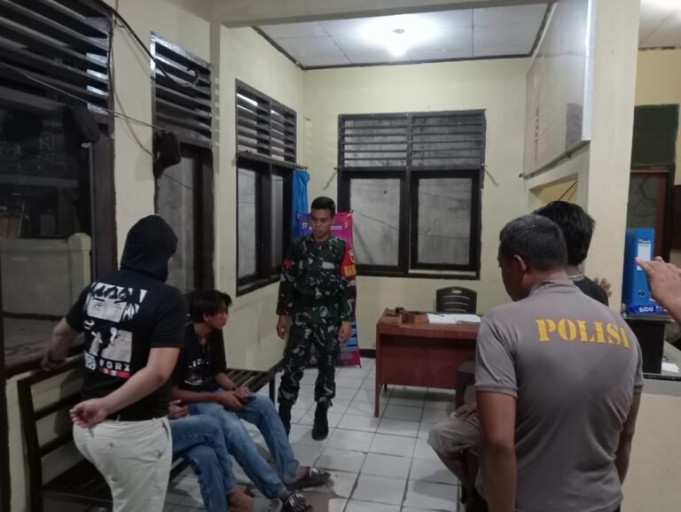 Babinsa Poasia Amankan Pelaku Percobaan Pembusuran di Lokasi Pesta