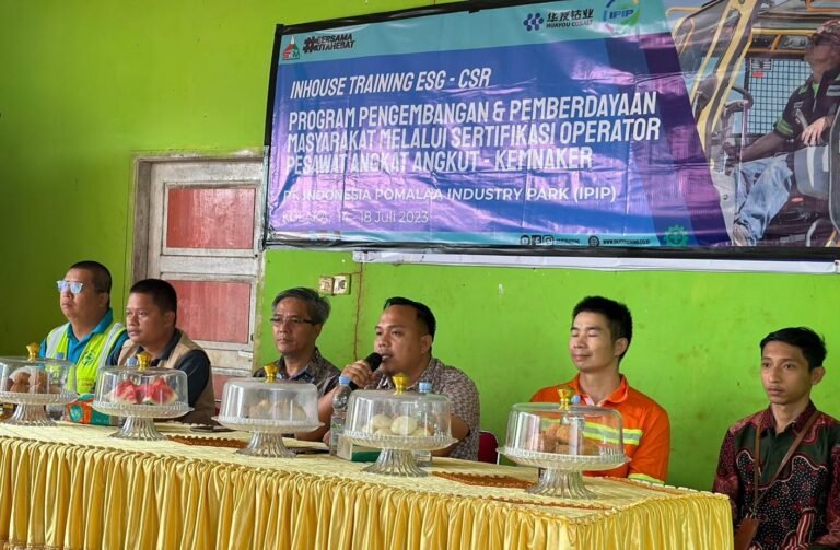 Persiapkan SDM Untuk Kawasan Industri, PT. IPIP Gelar Pelatihan Operator Alat Berat Bagi Masyarakat Lingkar Tambang