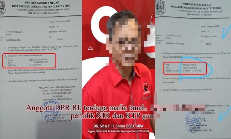 Oknum Anggota DPR RI Diduga Sebagai Mafia Tanah