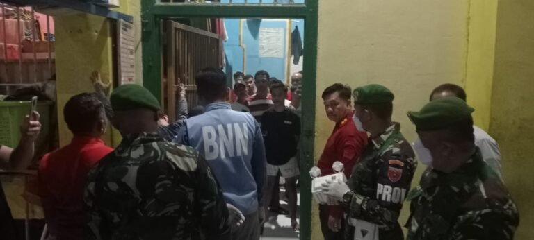 Cegah Peredaran Narkoba dalam Lingkungan Pemasyarakatan, Kanwil Kemenkumham Sultra Sidak Rutan Kelas II B Raha