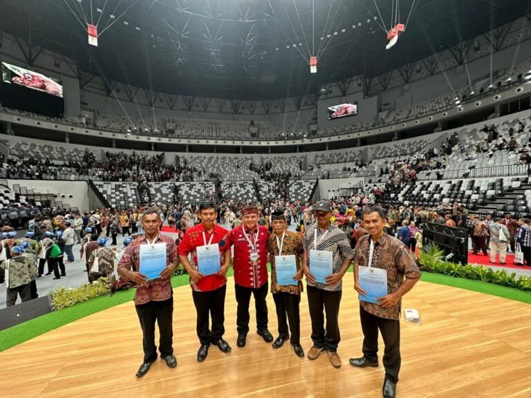 Pj Gubernur Sultra Terima Langsung SK Biru Tora Tiga Kabupaten Kota dari Presiden