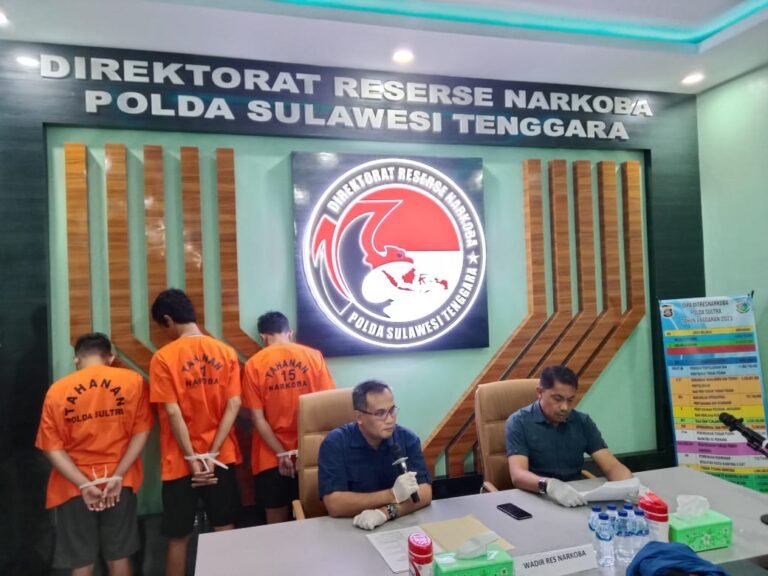 Amankan Tiga Pelaku, Polda Sultra Berhasil Ungkap Jaringan Narkotika Asal Aceh