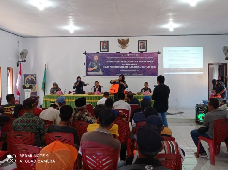 Minimalisir Kecelakaan dalam Pelayaran, KSOP Kendari Kampanyekan Keselamatan Berlayar ke Nelayan