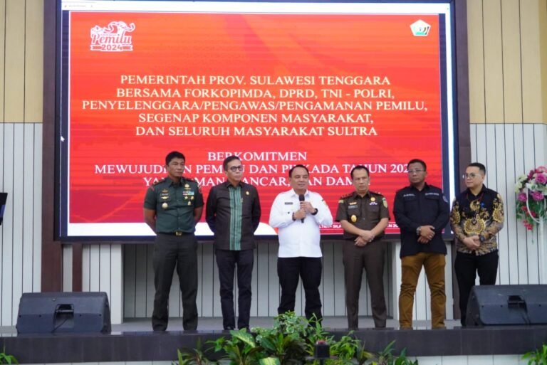 Pj Gubernur Sultra Ajak Semua Pihak Bersinergi Wujudkan Pemilu Aman dan Damai