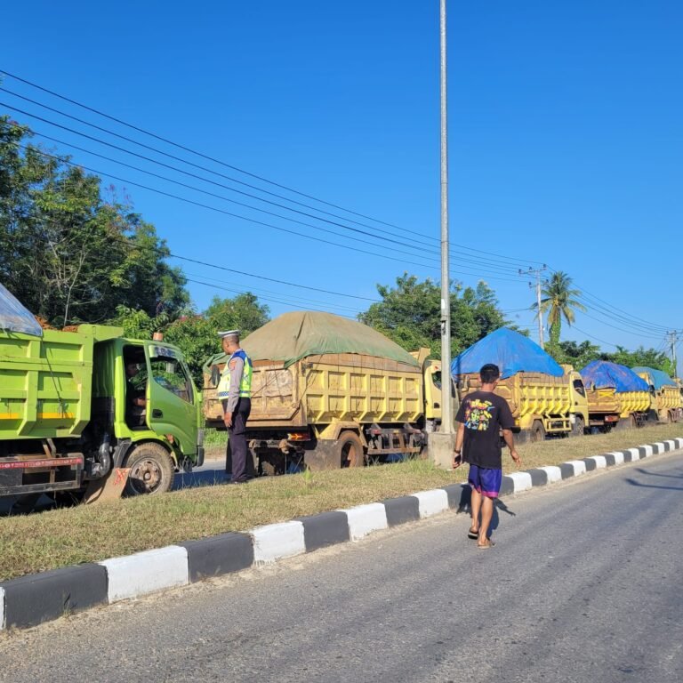 Masih Dibawah Umur, Satlantas Polresta Kendari Tindaki 7 Sopir Truk PT Asmindo
