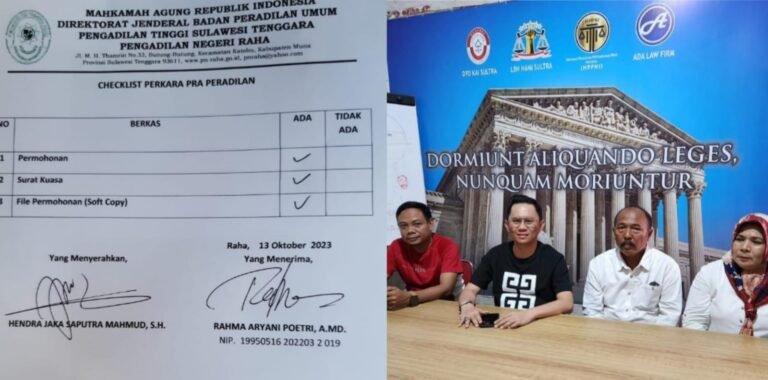 Perkara Dugaan Penganiayaan di Muna, LBH HAMI Sultra Ajukan Praperadilan