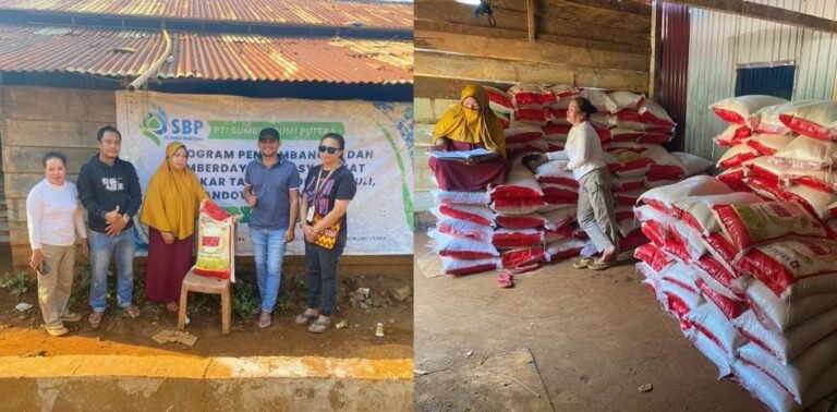 Bantu Pemerintah Tekan Inflasi, PT SBP Kembali Bagikan Beras ke Masyarakat Lingkar Tambang