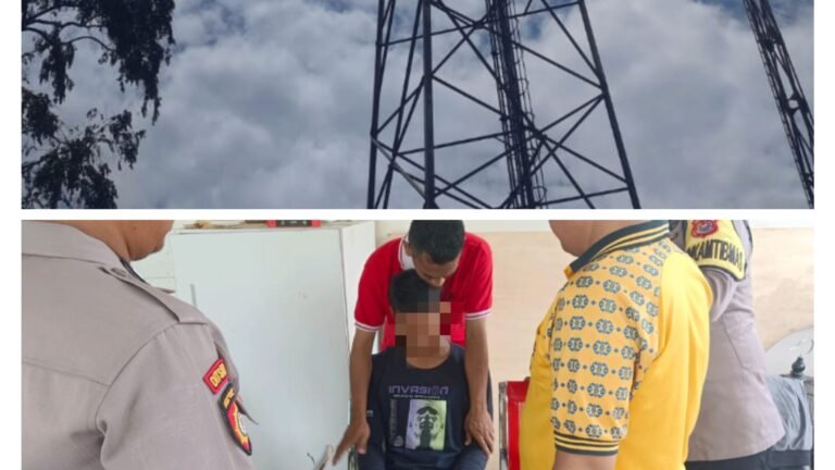 Merasa Tertekan, Seorang Pelajar di Kendari Nyaris Bunuh Diri Panjat Tiang Tower