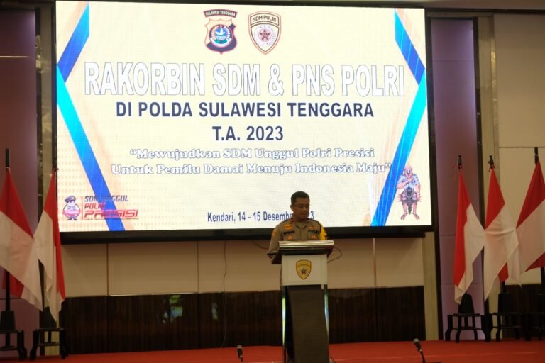 Wujudkan Pemilu Damai Menuju Indonesia Maju, Polda Sultra Gelar Rakorbin