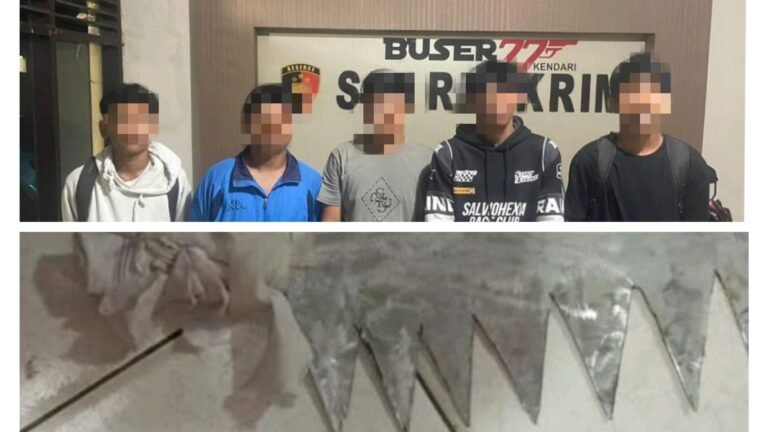 Ungkap Peristiwa Penganiayaan, Polisi Amankan Lima Remaja dan Tiga Golok Sisir