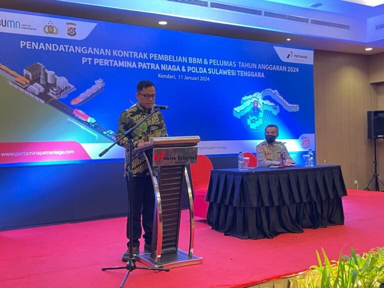Dukung Kegiatan Operasional POLRI, Polda Sultra dan Pertamina Patra Niaga Sulawesi Resmi Teken Kontrak BBM