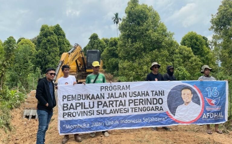 Komitmen Bantu Petani, DPW Perindo Sultra Kembali Buka Empat Titik Jalan Usaha Tani di Kolaka