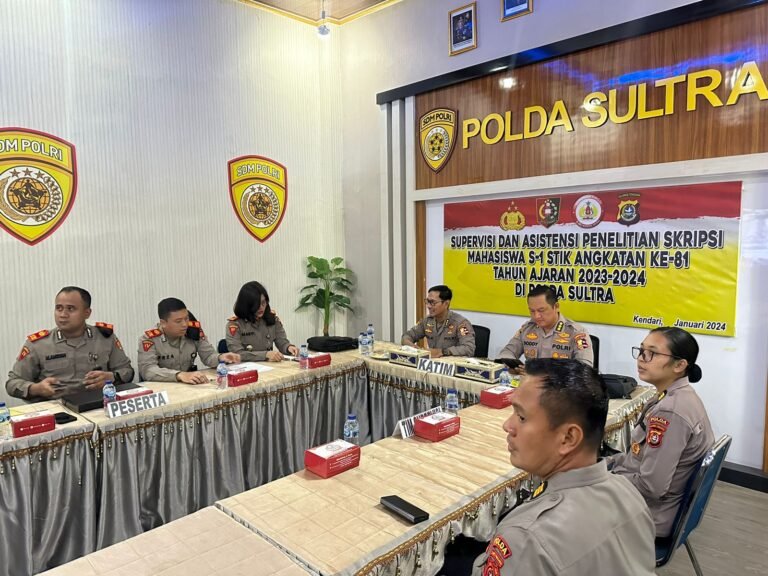 Mahasiswa S1 STIK Angkatan 81/WWS Asistensi Penelitian Skripsi di Biro SDM Polda Sultra