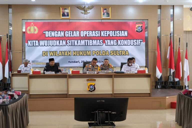 Gelar Operasional Polda Sultra, Bahas Agenda Kamtibmas Pemilu 2024 yang Semakin Dekat