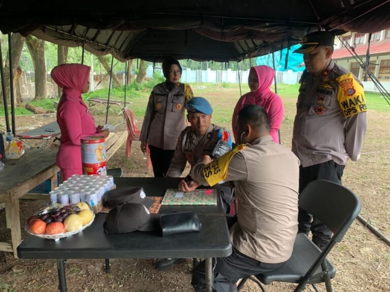 Bid Dokkes Polda Sultra Lakukan Pemeriksaan Kesehatan Personel Usai Pelaksanaan PAM TPS