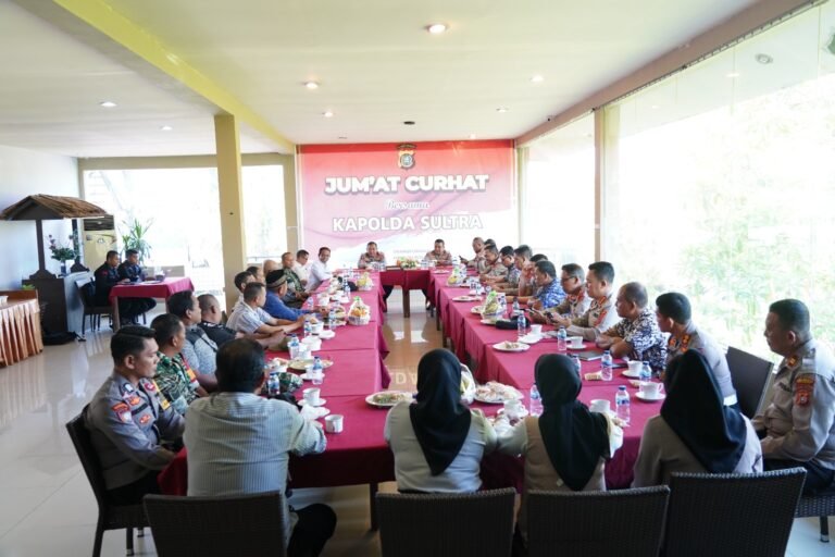 Pasca Pemilu, Polda Sultra Kembali Gencar Meningkatkan Kamtibmas Melalui Kegiatan Jumat Curhat