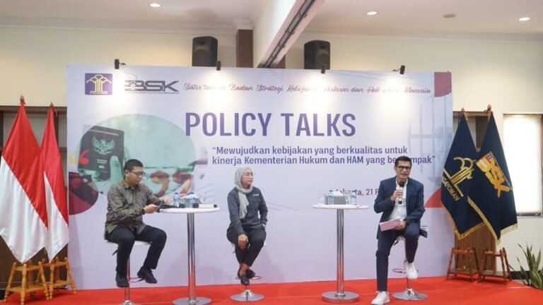 Policy Talks Satu Tahun Badan Strategi Kebijakan Hukum dan HAM