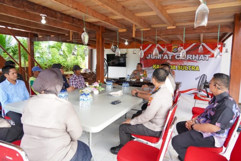 Polda Sultra Gelar Jum’at Curhat di Konda, Warga Adukan Maraknya Peredaran Narkoba