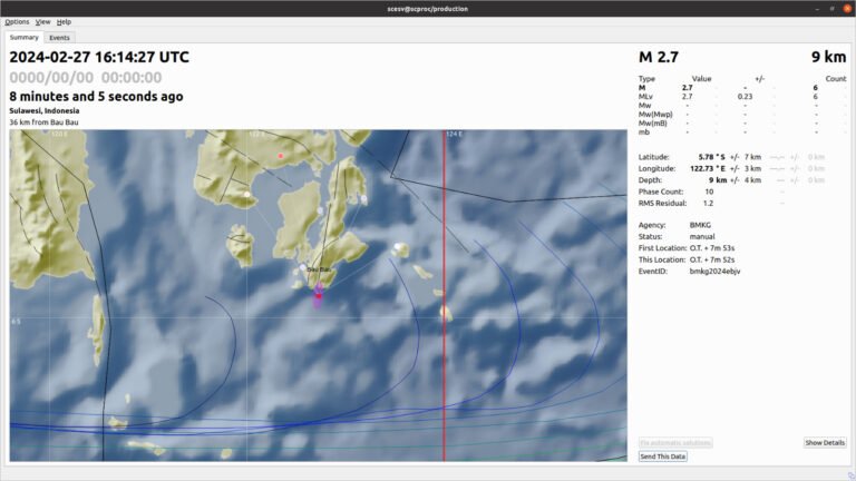Gempa Bumi di Buton Selatan 2,7 Magnitudo