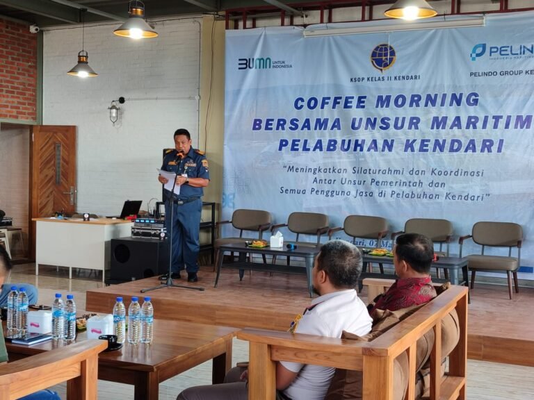 Tingkatkan Silaturahmi dan Kordinasi, KSOP Kelas II Kendari Gelar Coffe morning dengan Seluruh Unsur Maritim Pelabuhan