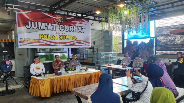 Polda Sultra Gelar Jumat Curhat di Wua-Wua, Masyarakat Adukan Terkait Peredaran Narkoba