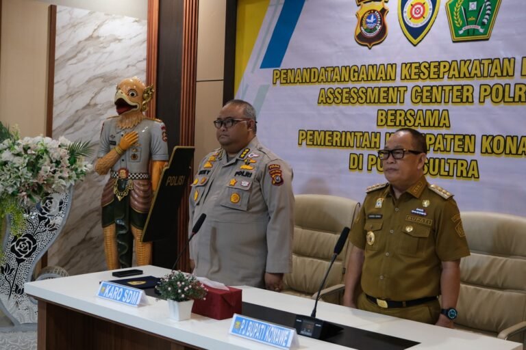 Biro SDM Polda Sultra Teken MoU Assessment Center Polri dengan Pemerintah Kabupaten Konawe