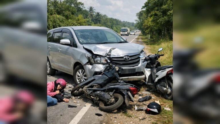 Kecelakaan di Molawe Konut, Innova Tabrak Dua Motor di Trans Sulawesi