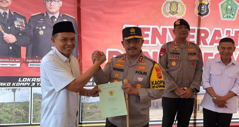 Kapolda Sultra Terima Hibah 4 Hektare Lahan Mako Brimob di Konawe