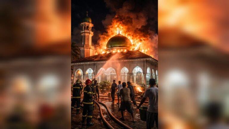 Masjid Jami Alfatah Bombana Terbakar, Diduga Akibat Korsleting Listrik