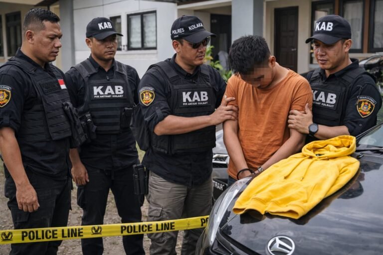 Tim Elang Anti Bandit Polres Kolaka Amankan Pelaku Pencurian Mobil