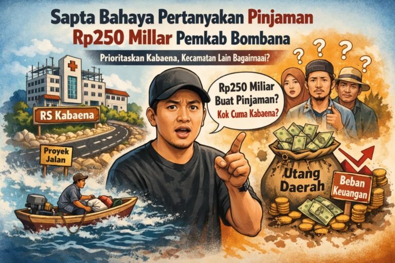 Kreator Konten Sapta Bahaya Pertanyakan Urgensi Pinjaman Rp250 Miliar Pemkab Bombana