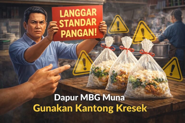 Dapur MBG di Duruka Muna Diduga Langgar Standar, Gunakan Kantong Kresek