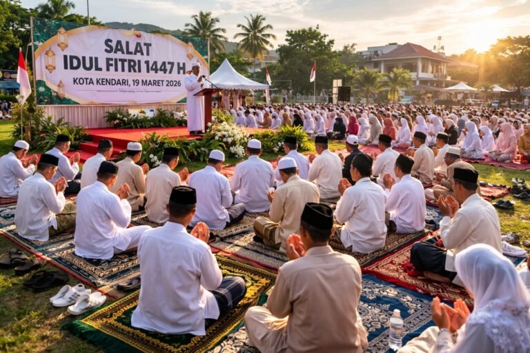 Warga Kendari Lebaran Lebih Awal, Salat Id Digelar di Puuwatu