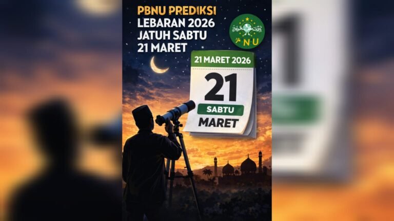 PBNU Prediksi Lebaran 2026 Jatuh Sabtu 21 Maret