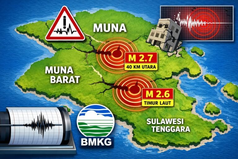 Gempa Kecil Guncang Muna dan Muna Barat, BMKG Imbau Waspada