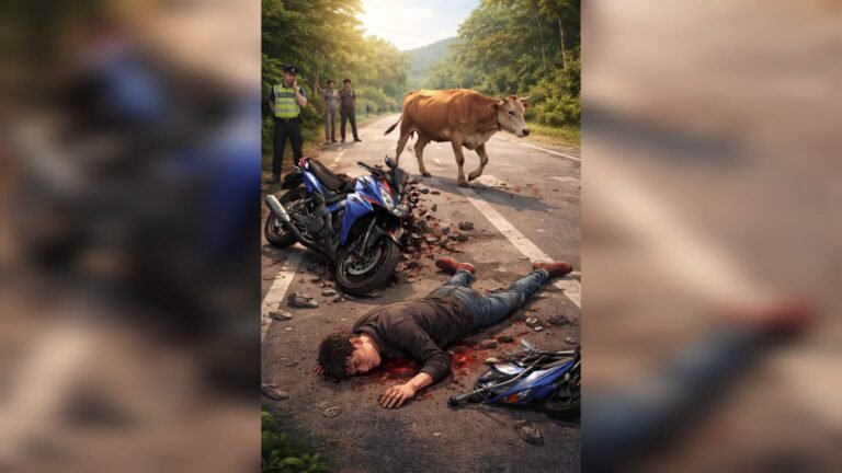 Remaja Konawe Tewas Usai Tabrak Sapi di Jalan Poros