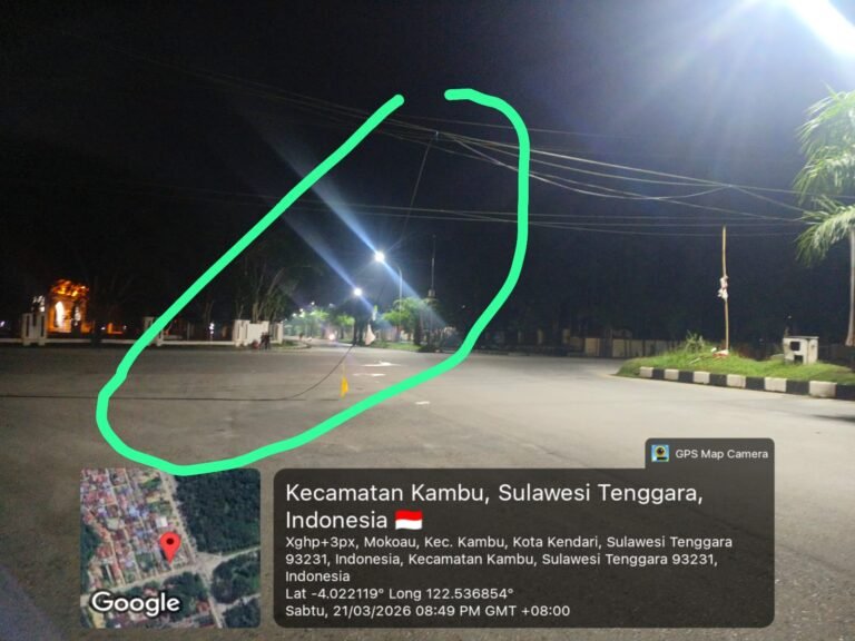 Kabel Menjuntai di Jalan Haluoleo Kendari Dikeluhkan Pengendara