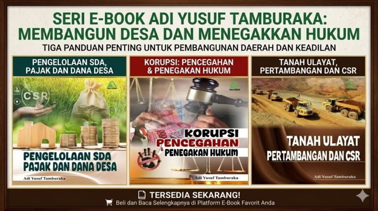 Adi Yusuf Tamburaka Luncurkan Tiga Buku Strategis Pembangunan