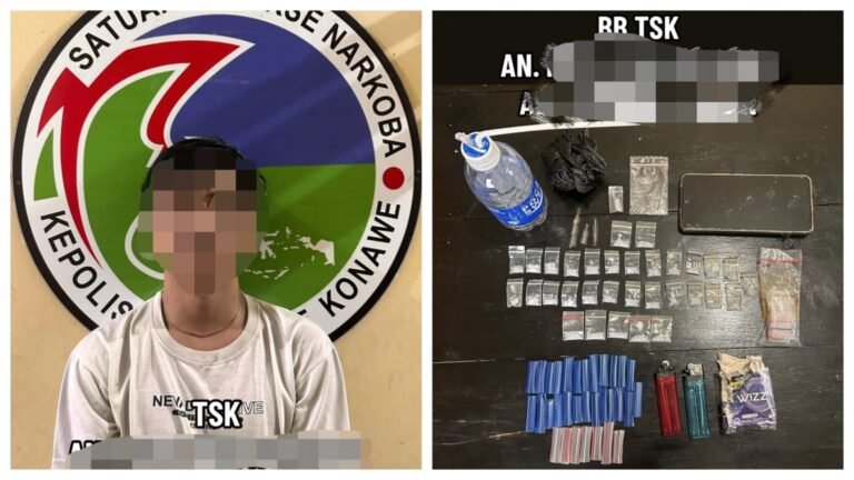 Polres Konawe Tangkap Pengedar Sabu, Amankan 8,86 Gram Barang Bukti