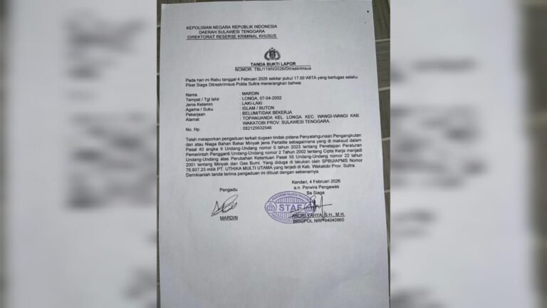 FPM Sultra Laporkan SPBU Wakatobi Dugaan Penyalahgunaan BBM Subsidi